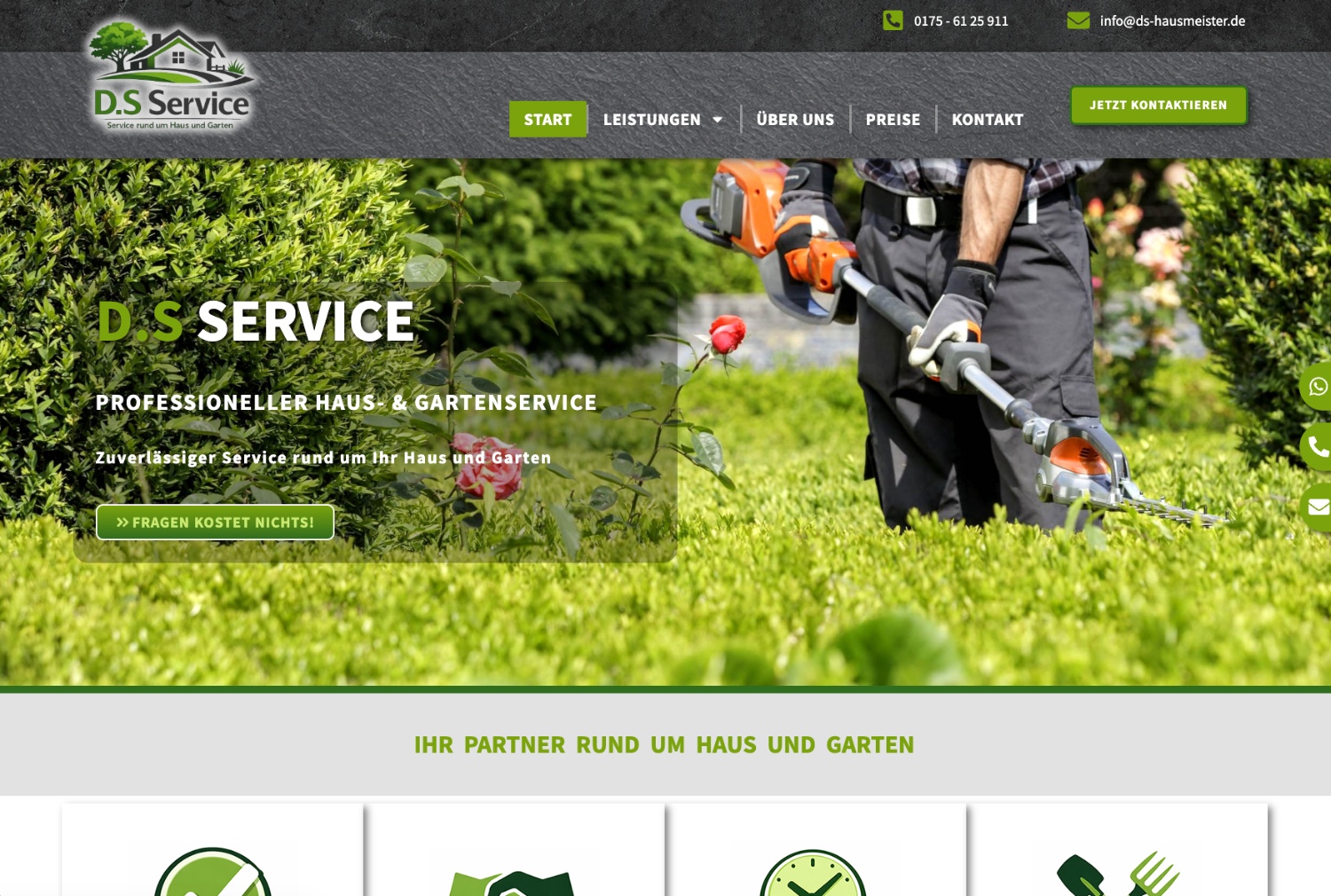 Website D.S Service (Haus- & Gartenservice)